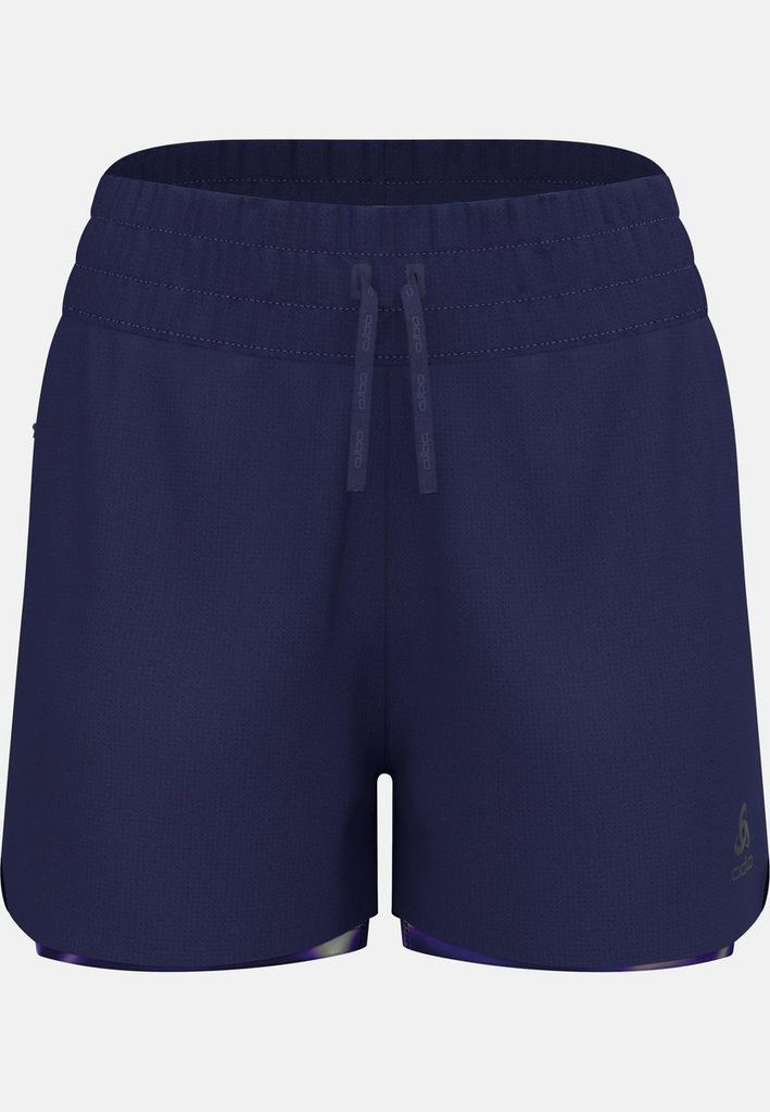 Zeroweight 3 Inch 2-in-1 Laufshorts mit Print, Damen - Odlo, Farbe:21120 eclipse, Größe:S