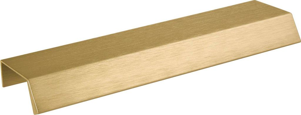 Furnipart Griffleiste Bench LA 2x 80mm - Griff zum Schrauben - Schrankgriff flach Breite 200mm, Aluminium Messing matt gebürstet