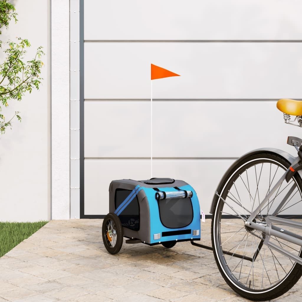 "2026 Promotion" Fahrradanhänger Hunde Blau und Grau Produktbild 