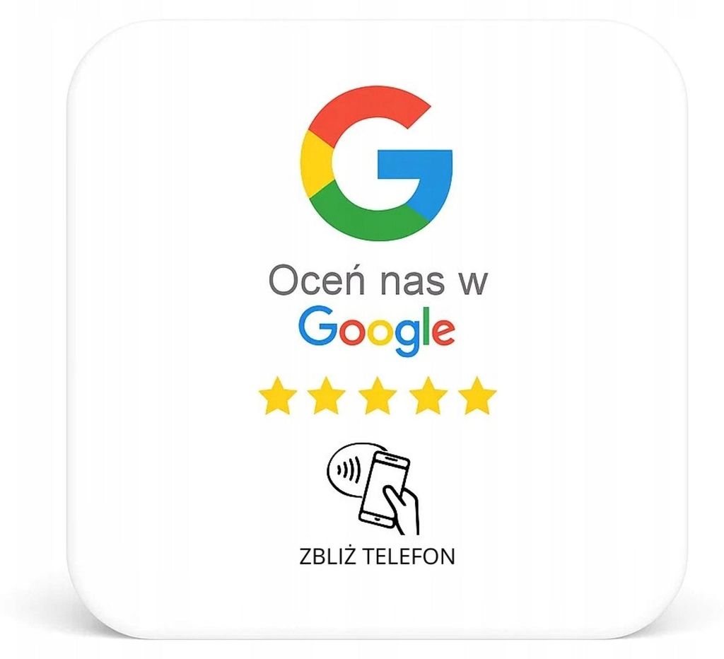 Naklejka NFC Google Opinie wystawianie opinii wodoodporna Zdjęcie produktu 