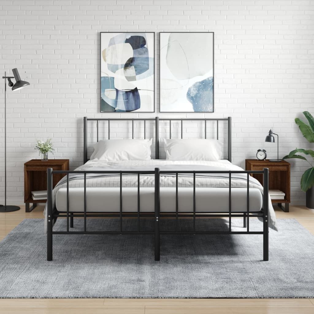 Maison Exclusive - Nachttische 2 Stk. Braun Eichen-Optik 40x35x50 cm Holzwerkstoff