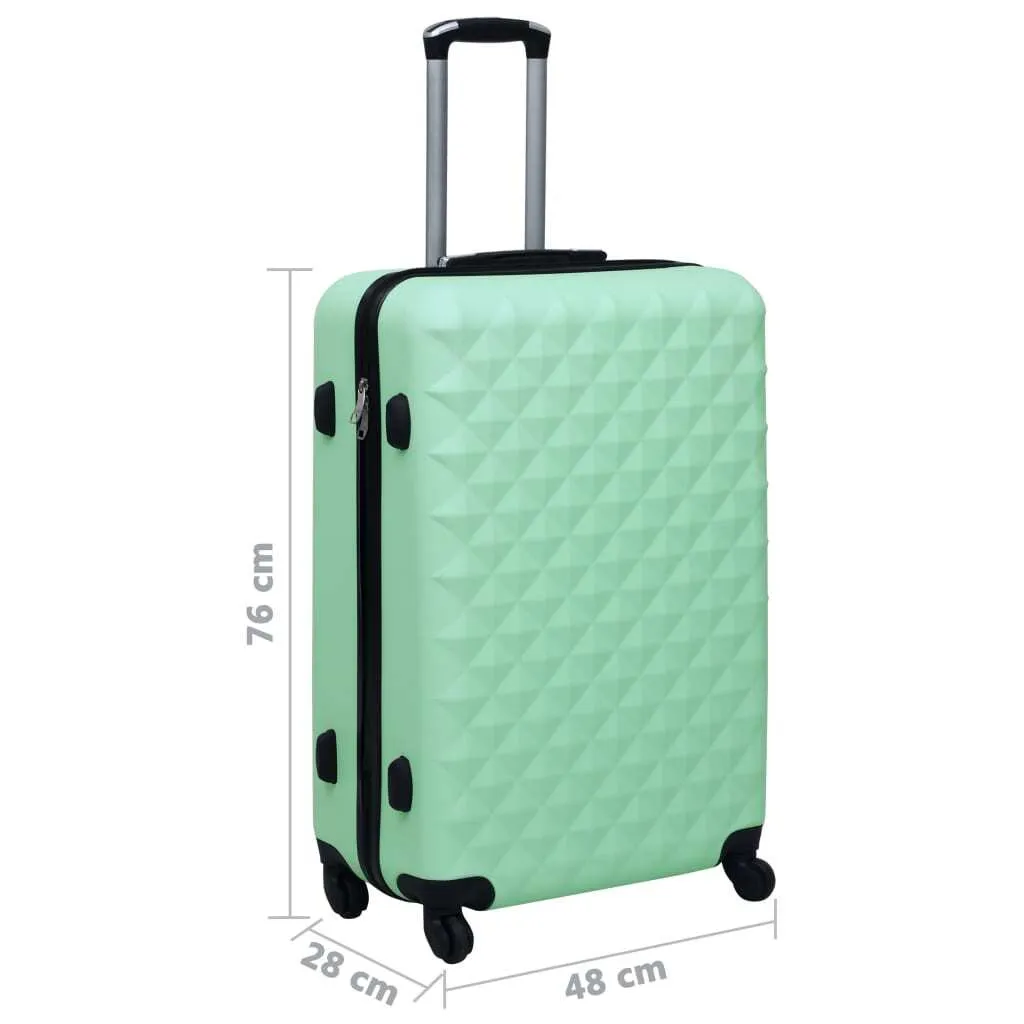 Trolley vidaXL coque dure ABS vert menthe : bagage robuste et sûr - 8