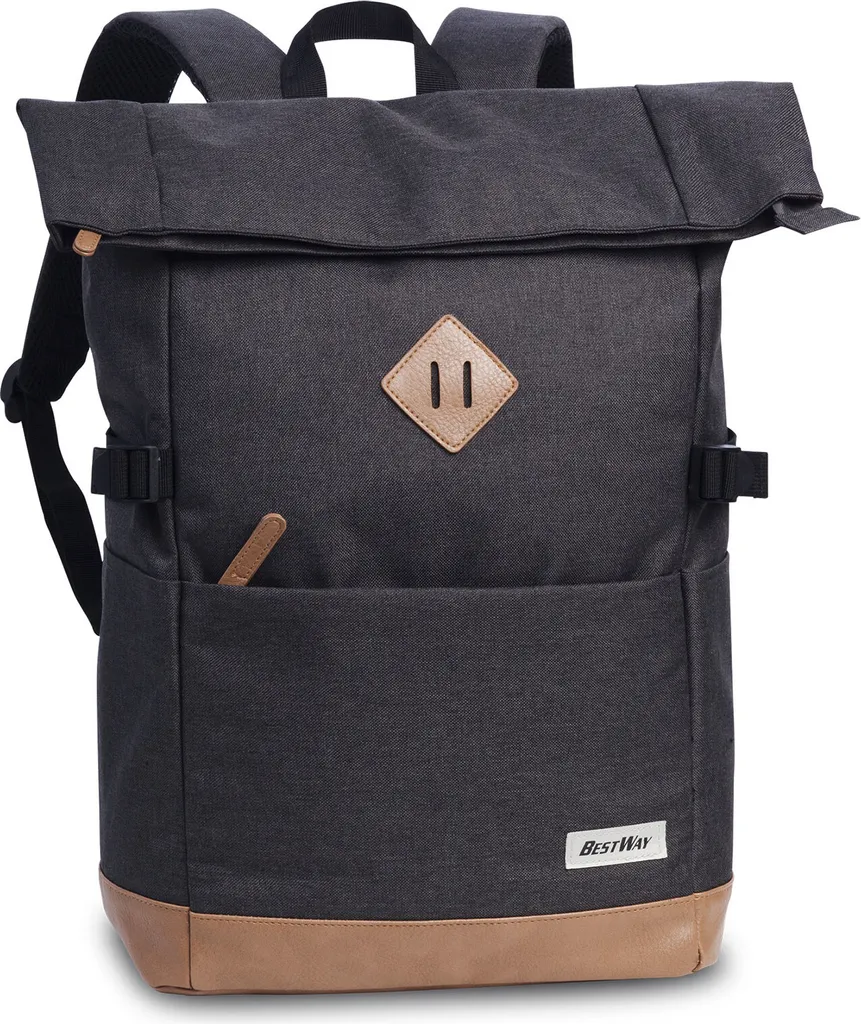 Sac à dos urbain BestWay Campus Style noir polyvalent pour le collège