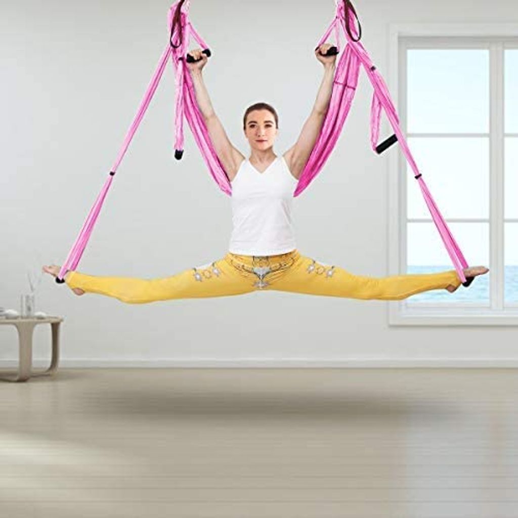 Aerial Yoga Hängematte Set - Komplettset Mit Befestigung Für Zuhause