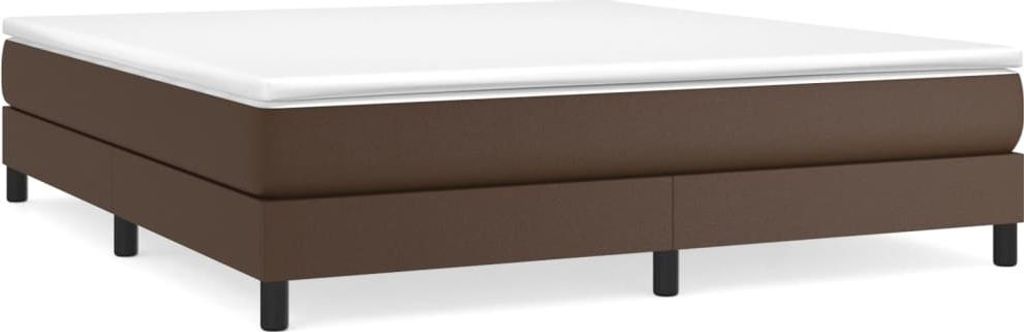 vidaXL Boxspringbettgestell Braun 180x200 cm Kunstleder