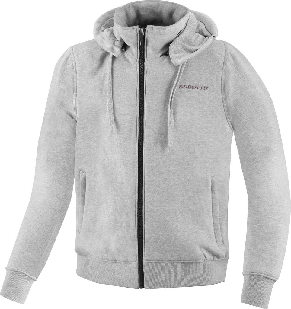Bogotto R-Ace Motorrad Zip Hoodie, grau, M