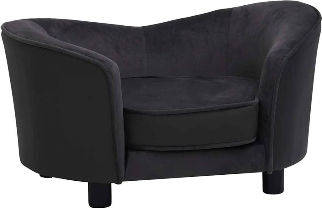 vidaXL Pohovka pro psy černá 69x49x40 cm Plyš a umělá kůže Obrázek produktu 