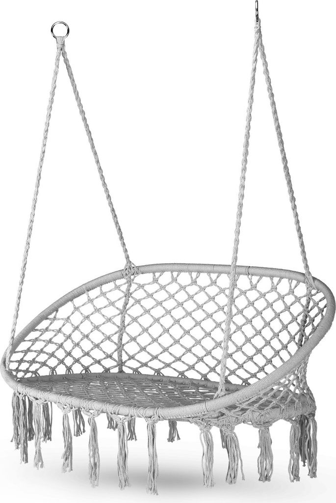 Outtec Hängesessel XXL - bis 200 kg, 2-Sitzer - Sessel zum Aufhängen - Hängekorb, Gartenschaukel, Schaukel für Garten, Terrasse, Balkon - Boho