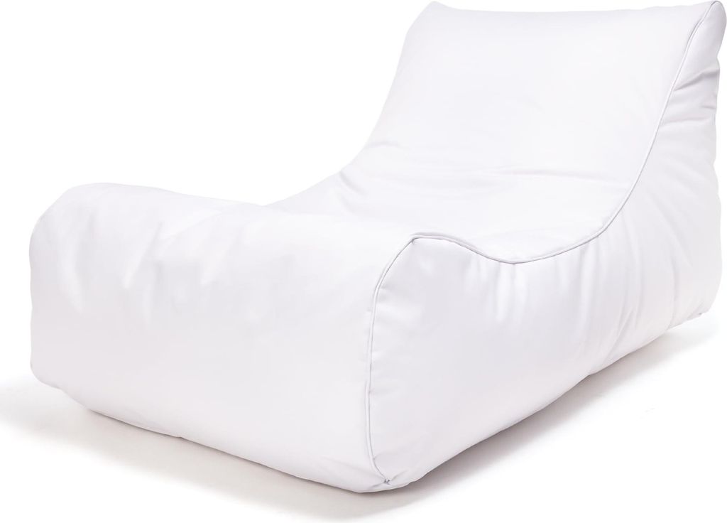 Ecopuf, Master Pouf Sessel Outdoor, Sitzsack, 115x65x60cm, Weiß Nc3