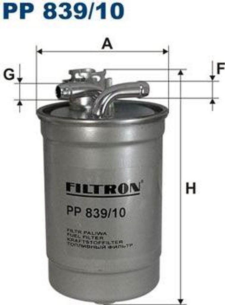 FILTRON PP 839/10 Kraftstofffilter OE 8E0127401 kompatibel mit A6 4F, A4 8H, A4 8E