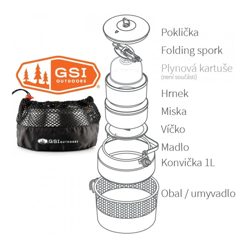 Set de Cuisson Inox Glacier Ketalist 1L - Ultra Robuste et Compact GSI - 6