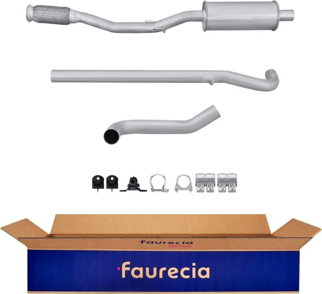Pot d'échappement silencieux avant FAURECIA pour réparer PEUGEOT 207