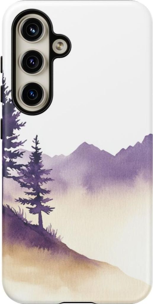 Lila Bäume im Aquarellstil – Hülle Kompatibel mit Galaxy S24