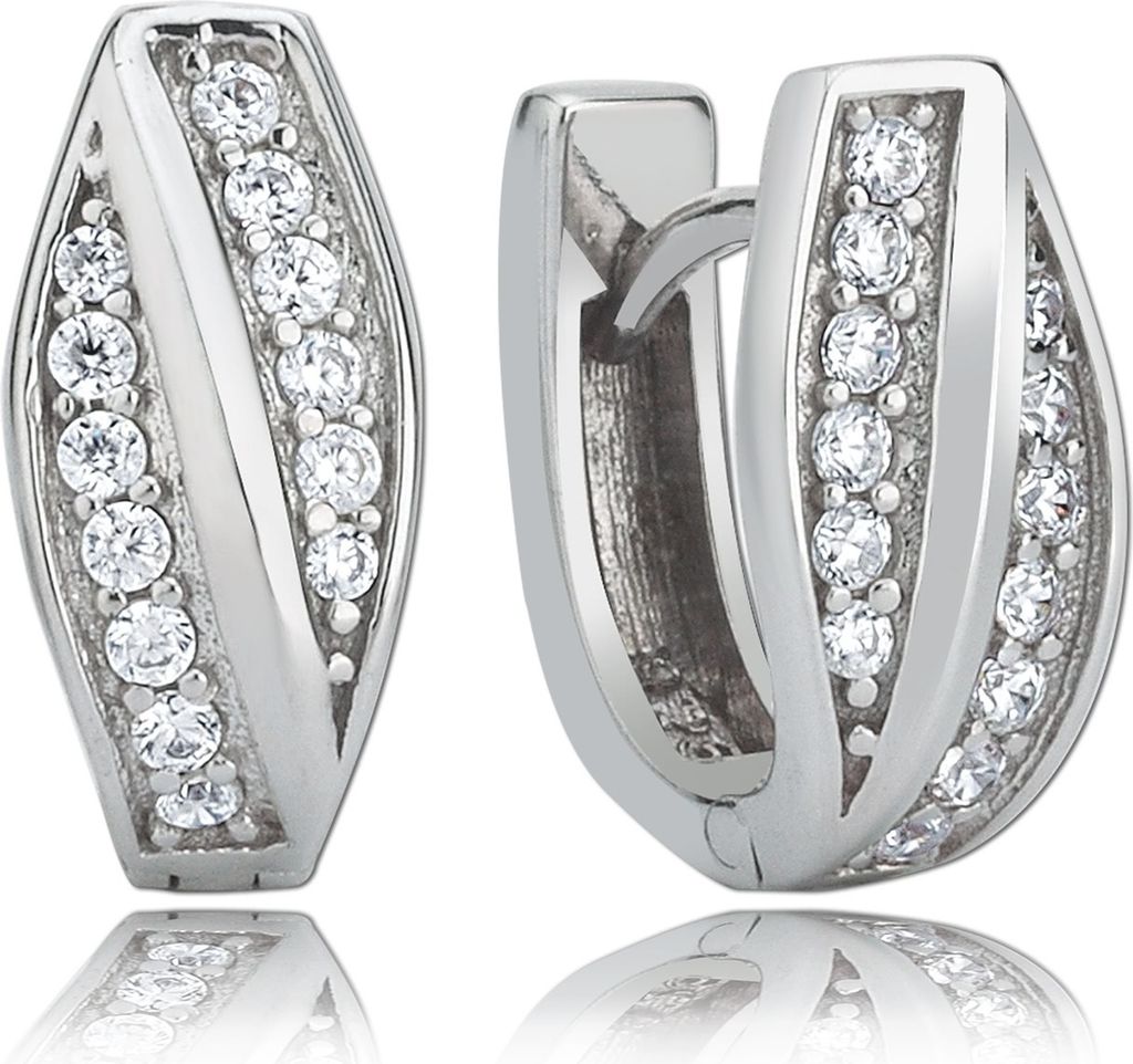 Balia Creolen 1,2cm Silber 925 weiß, silber Damen Schmuck BAO0022SW