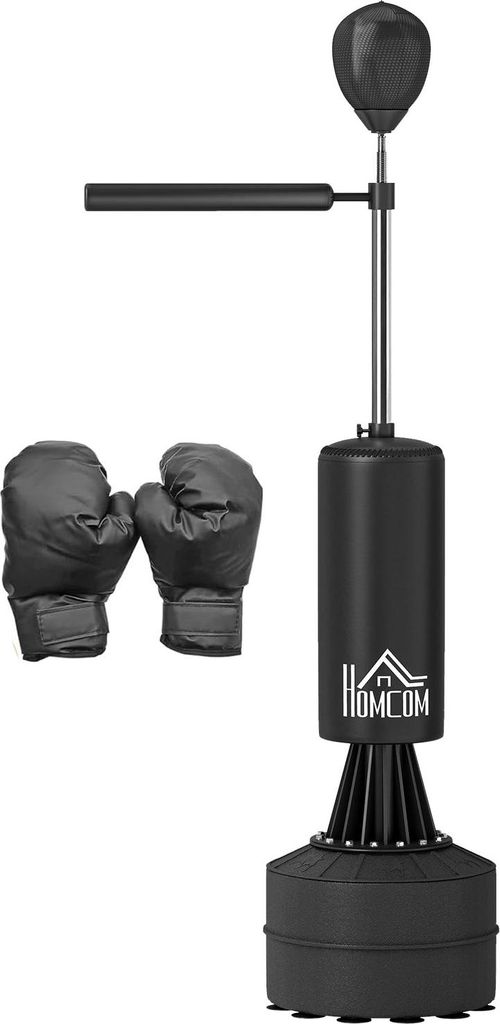 Freistehender Boxsack mit Speedball, verstellbar von 155 bis 205 cm
