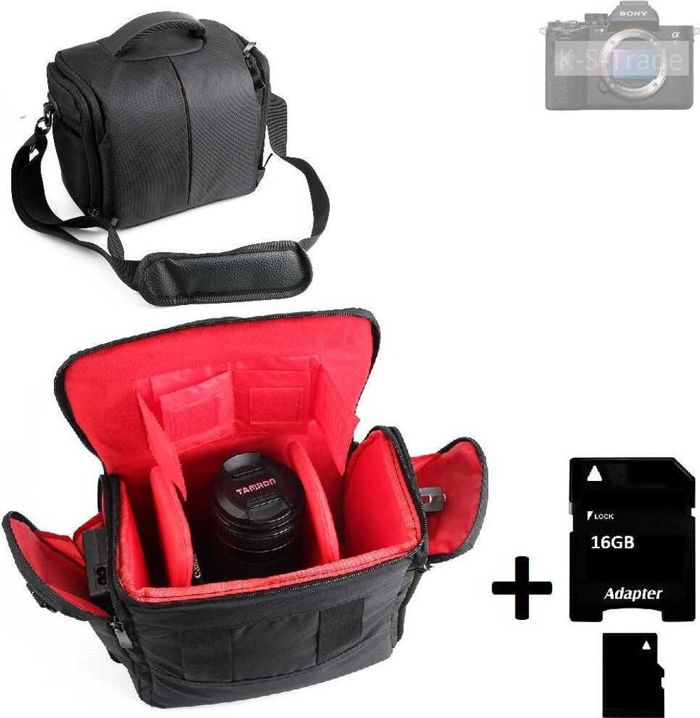 Kompatibel mit Sony Alpha 7R V Kameratasche Fototasche Umhängetasche Schultertasche Zubehör Tasche mit Zusatzfächern, Regenschutz Trennwänden +