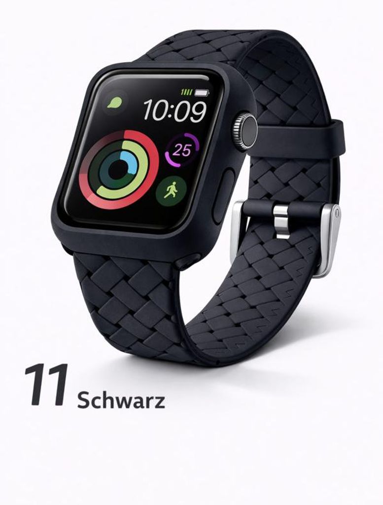 Apple Watch Silikon Armband + Case Bumper Hülle - Für Apple Produktbild 