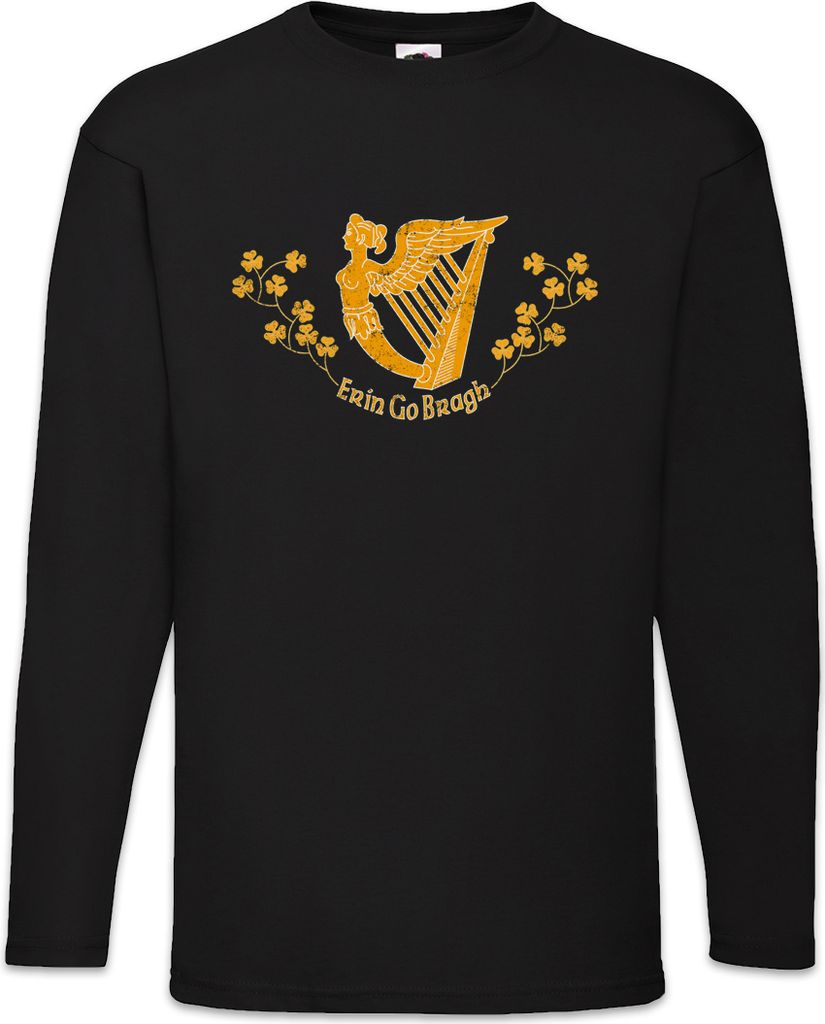 Urban Backwoods Erin Go Bragh, Langarm T-Shirt, Farbe: Schwarz, Größe: 2XL