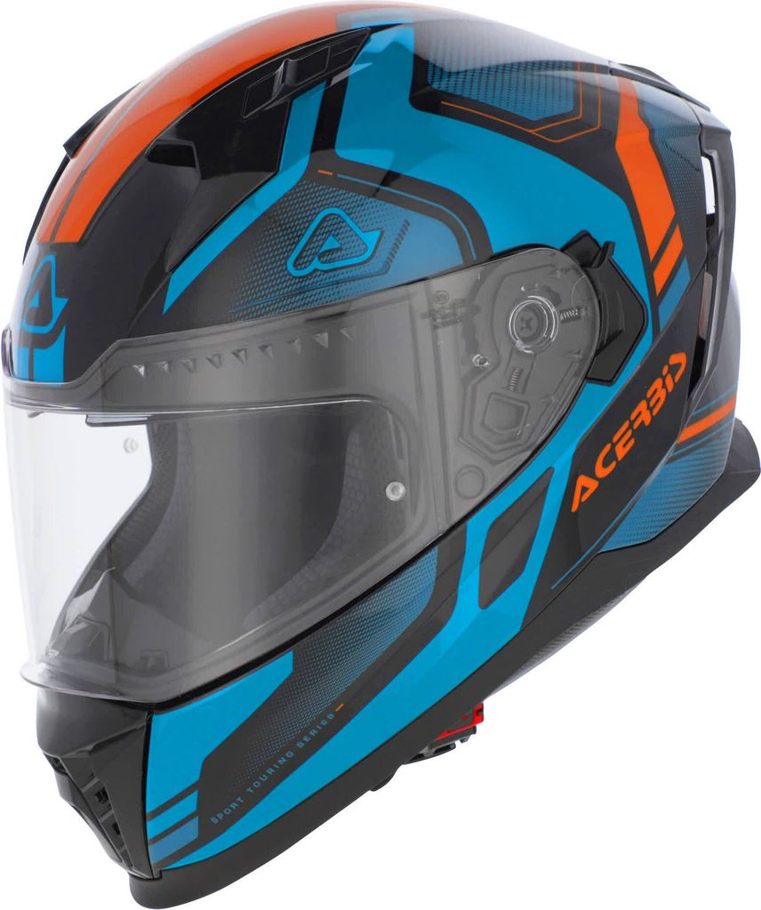 Integralhelm ACERBIS X-Way Graphic Blau Orange Hellblau Glänzend größe XL
