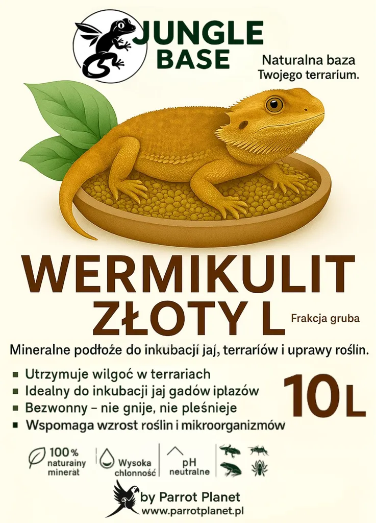 Wermikulit Gold L 10L: Dove Nasce la Vita. Substrato per Uova Rettili