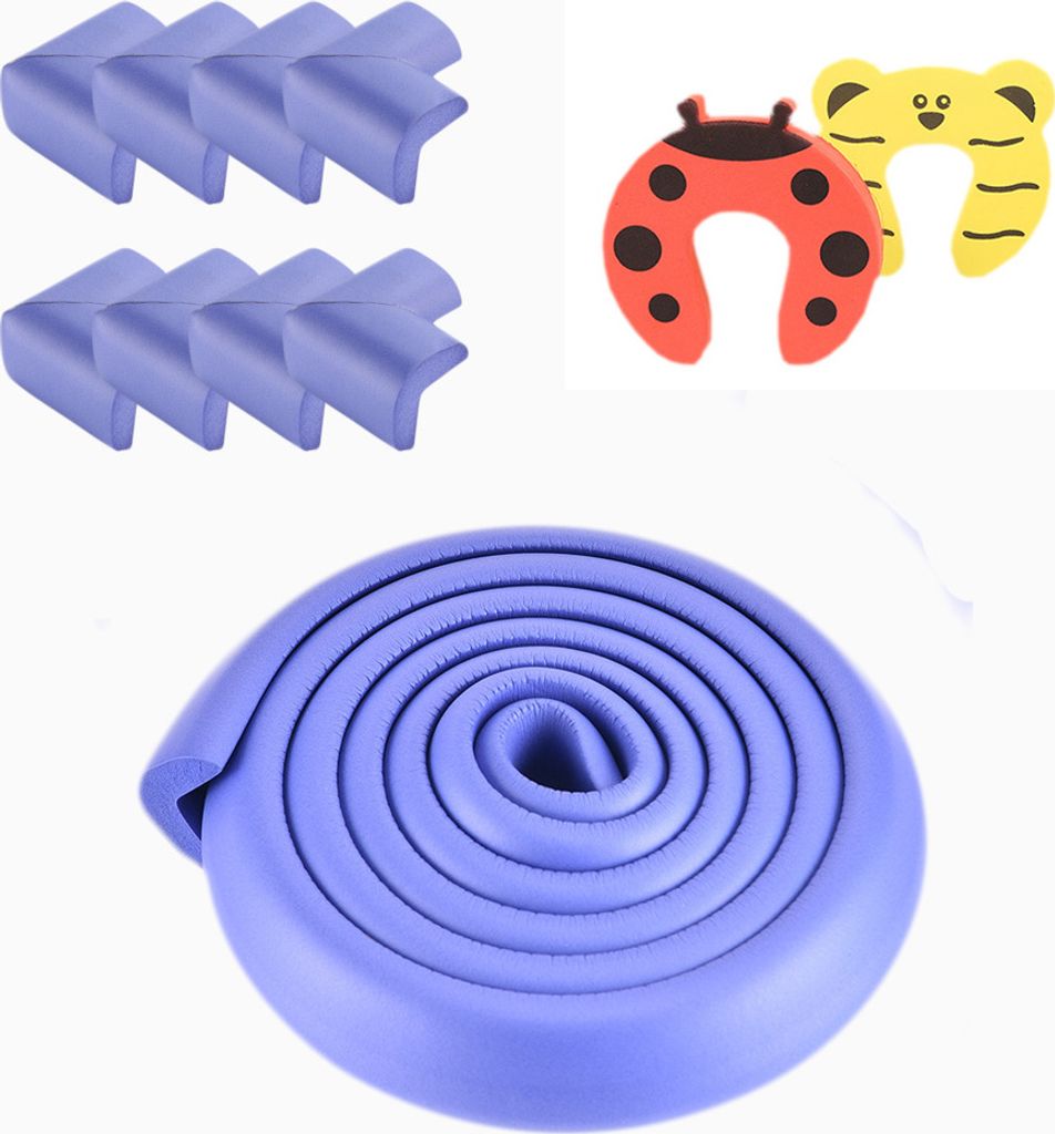 CANDeal 5 Meter L-Form Kantenschutz und 8 x Eckenschutz-Set, Premium-High-Density-Schaum baby schützende Haushaltswerkzeug für Tisch, Bank und an...