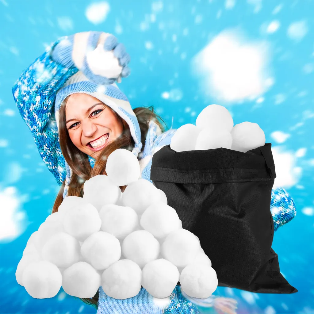 Relaxdays Boules de neige artificielles - Lot de 50 boules blanches douces