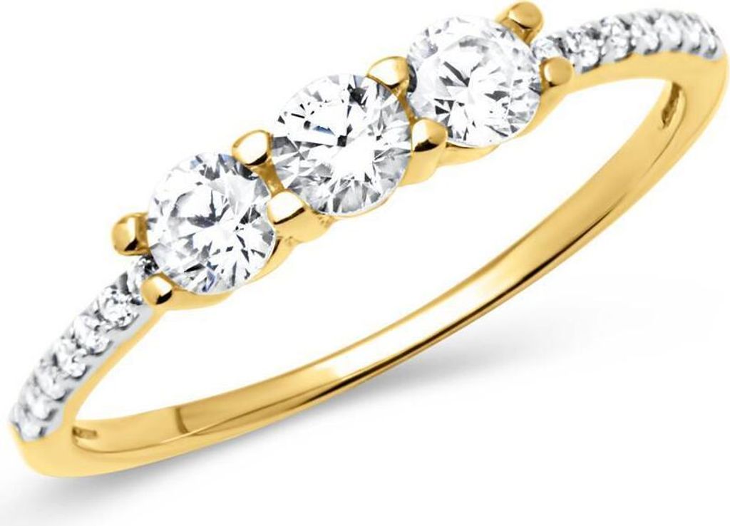Hauchfeiner Ring mit funkelnden weißen Zirkonia GR0081