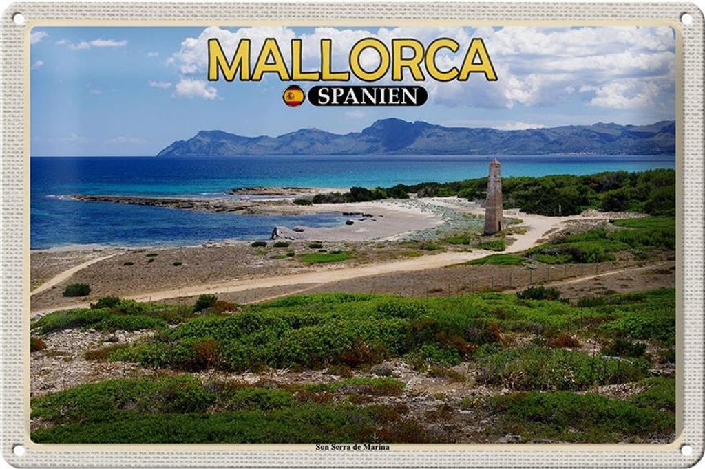 Blechschild Reise 30x20cm Mallorca Spanien Son Serra de Produktbild 