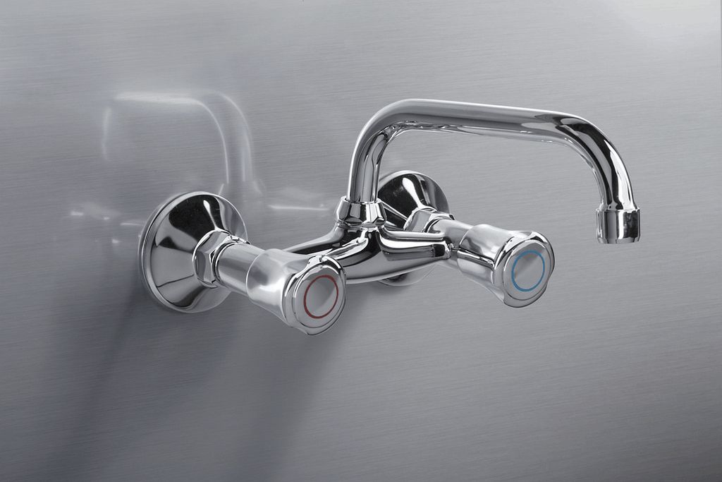 Küchen Waschtischbatterie mit Schwenkauslauf Krystal chrom VA2446510, 2446510