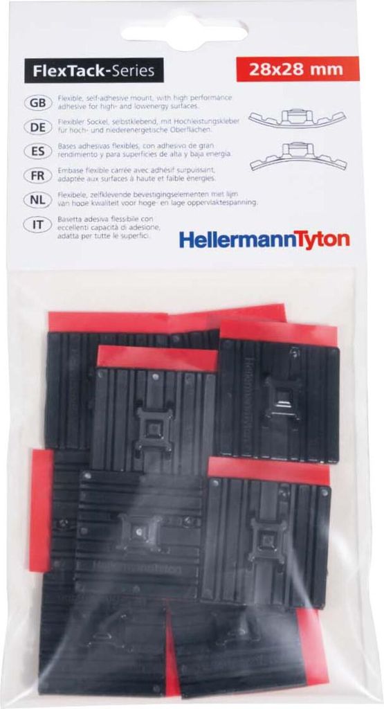 Hellermann Tyton FMB4APT-I, Čierna, Polyamid, 10 kusov, Obrázok produktu 