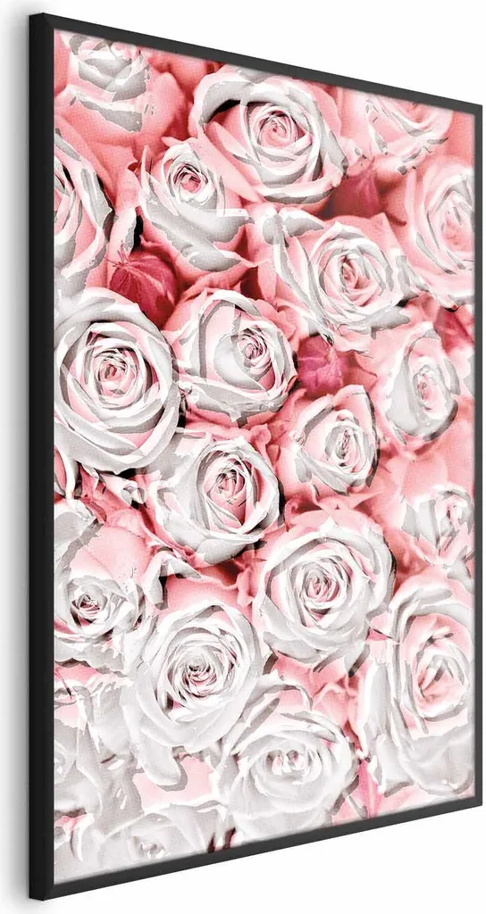 Regalo Originale Quadro Rose Bianche 60x90 - Eleganza Senza Tempo - 1