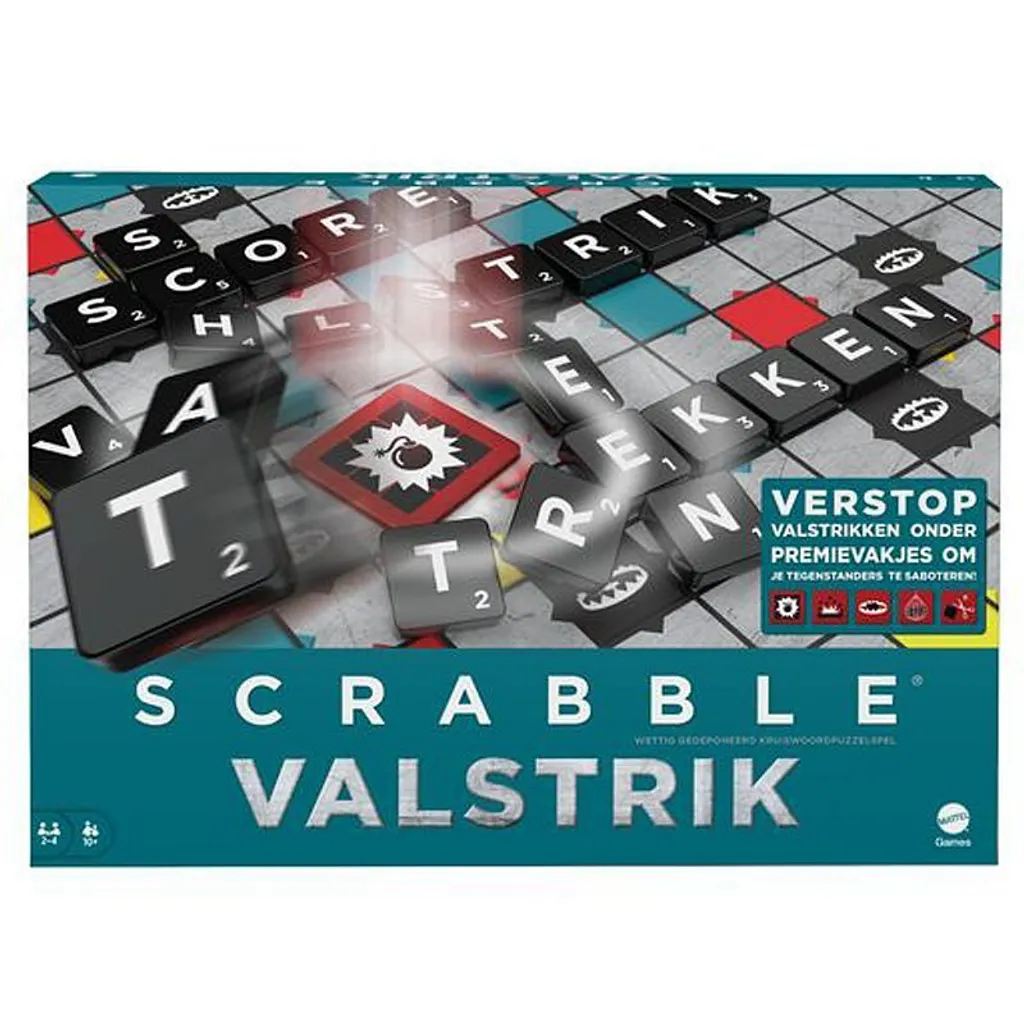 Scrabble Trap Mattel - Jeu de lettres avec pièges stratégiques en Dutch