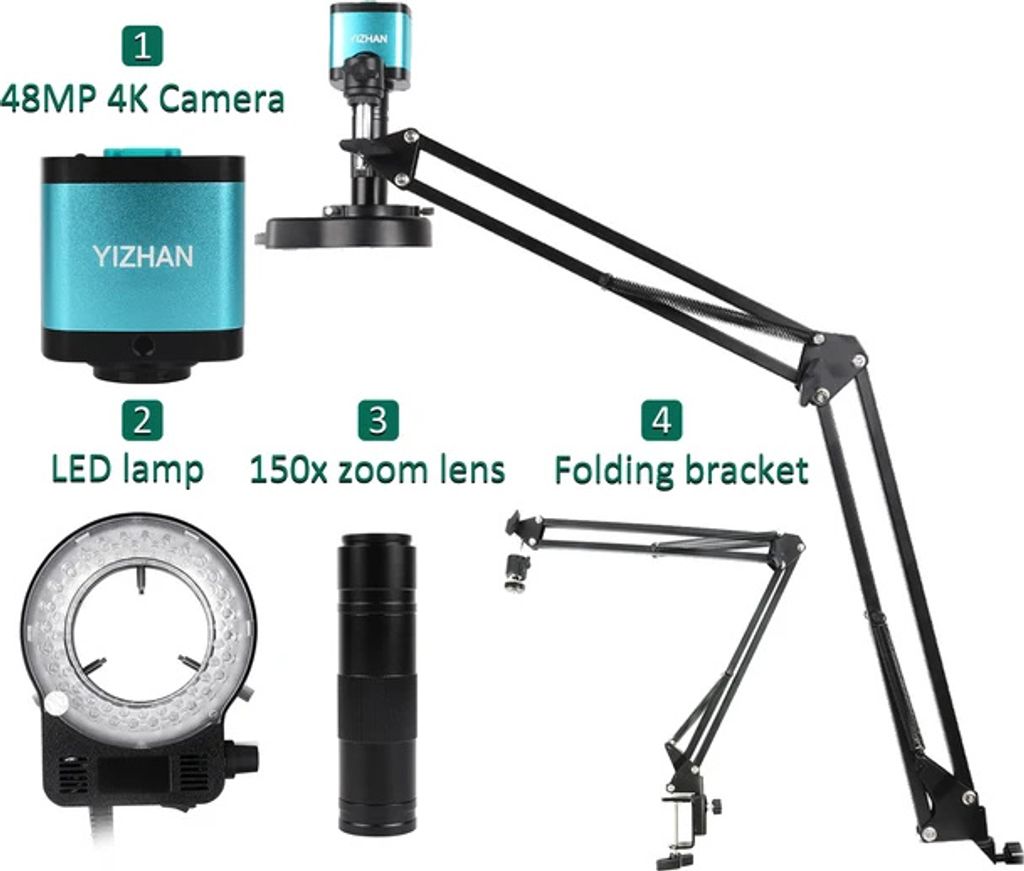 Průmyslová kamera pro mikroskopy, 48MP, 4K, sada pro Obrázek produktu 1