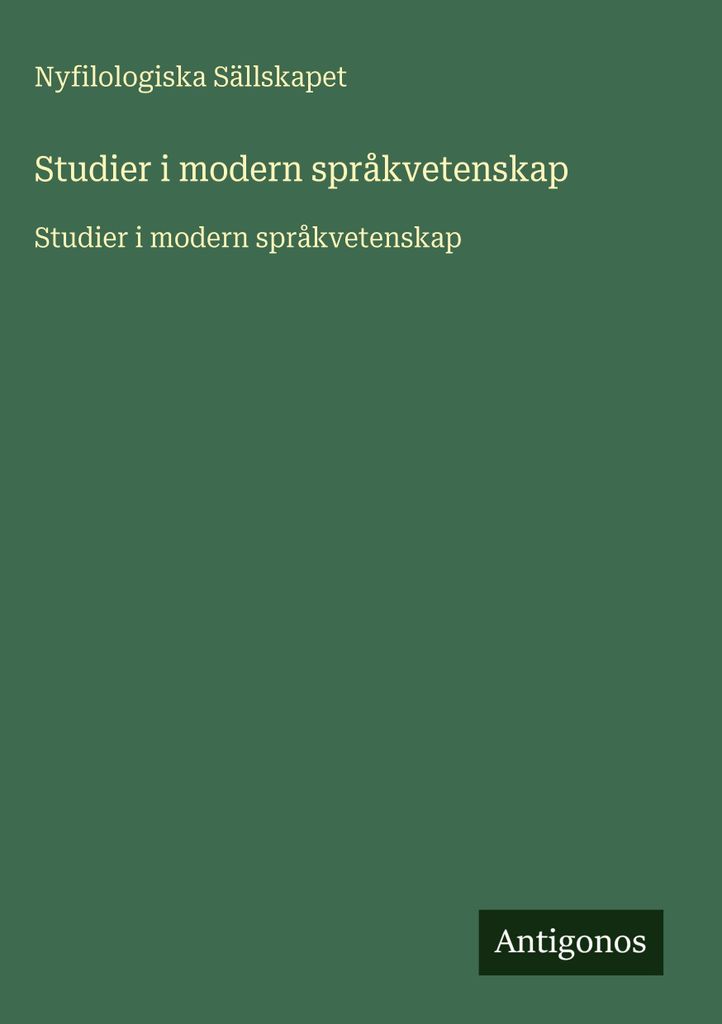 Studien zur modernen Linguistik