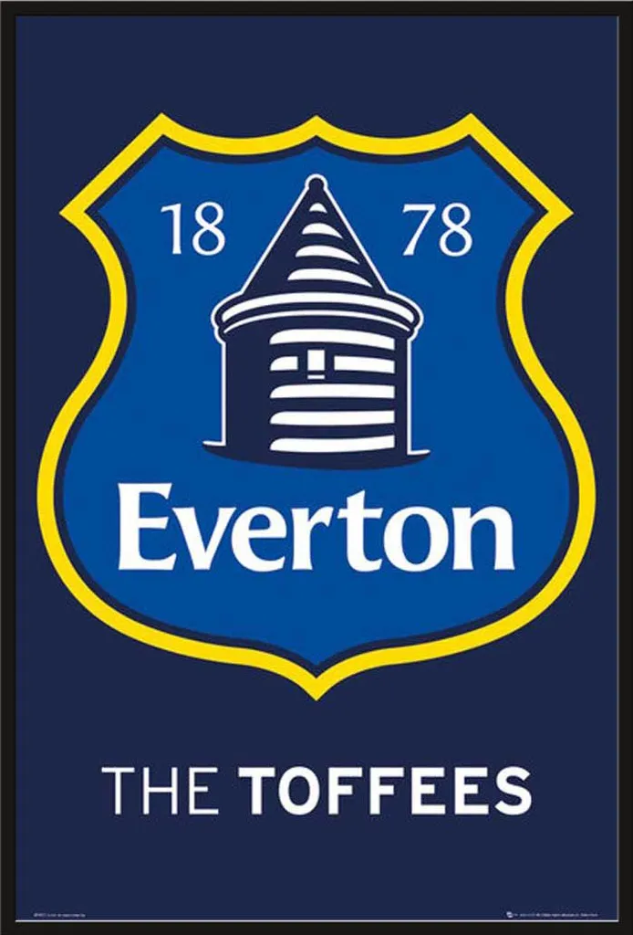 Affiche Emblème Everton 2013 avec Cadre Shinsuke Maxi Noir 61x91,5 cm