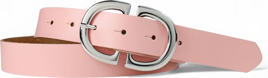 FRONHOFER Damengürtel 3 cm mit trendiger, ovaler Schnalle in glänzend silbern