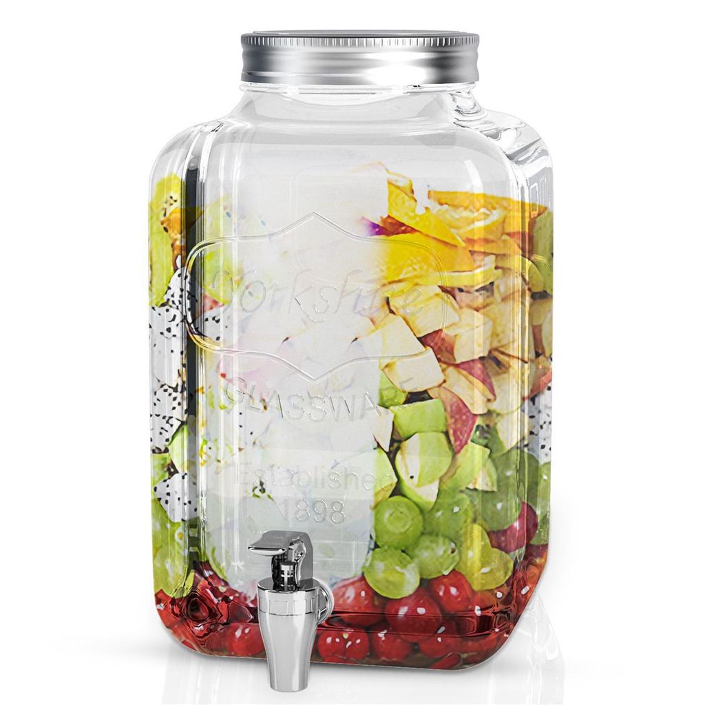 Intirilife Getränkespender 4 Liter aus Glas mit Zapfhahn - Produktbild 