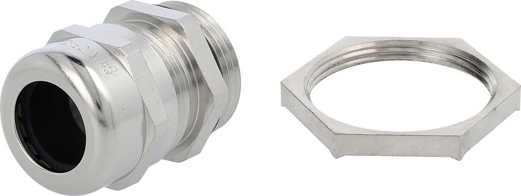 LAPP Verschraubung EMV mit Gegenmutter PG16x1,41 Messing (CuZn) vernickelt Gewindelänge 6,5mm - 1 Stück