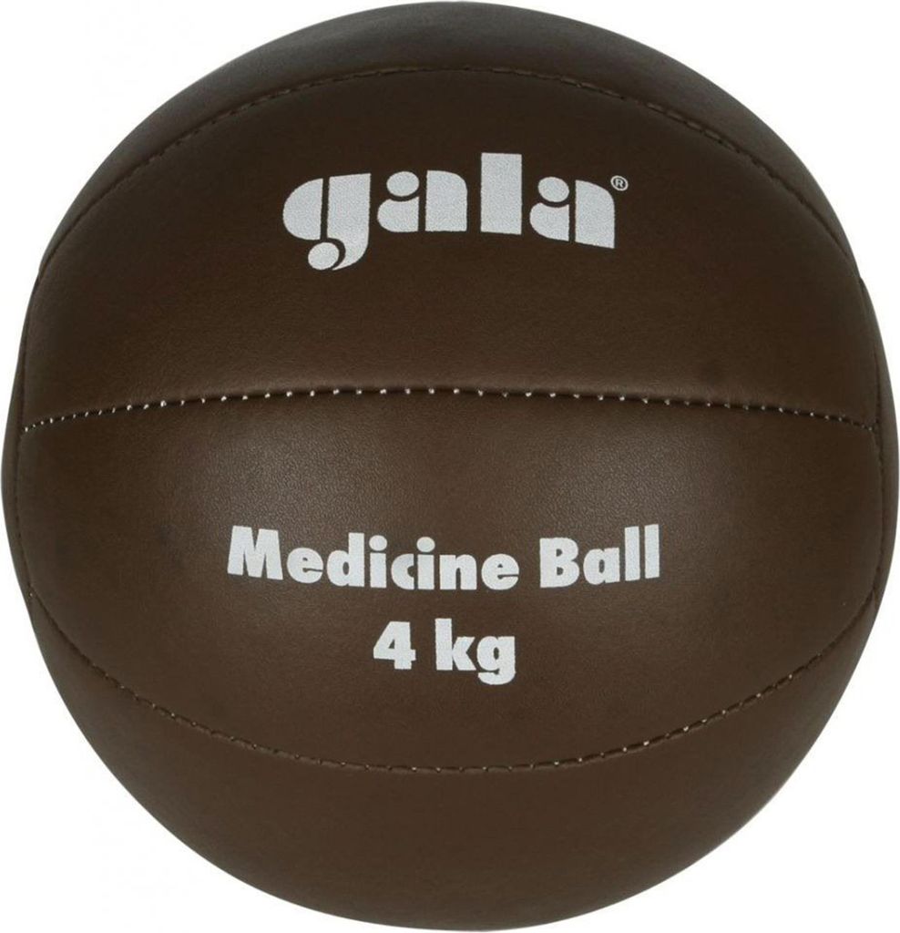 Gala Medizinball aus Leder, braun, 4 kg, Ø 24 cm