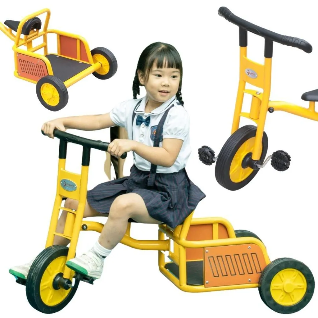 Tricycle porteur enfant en bois Classic World design camion robuste