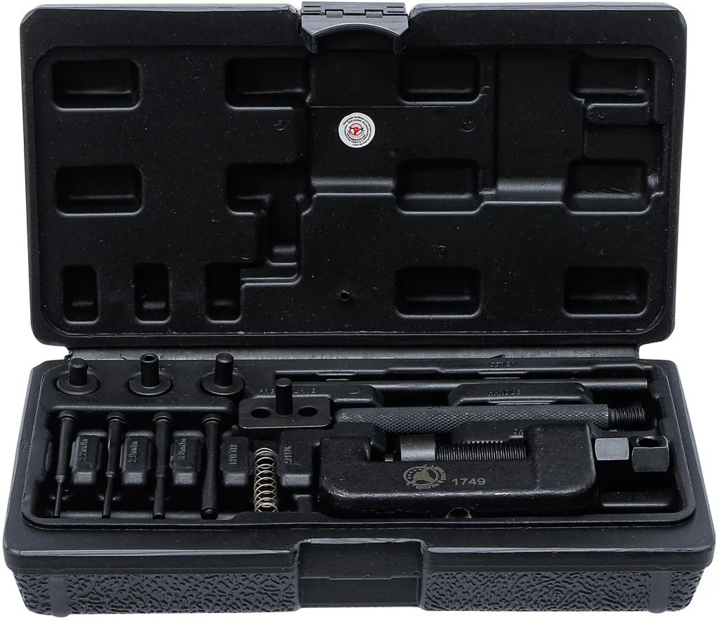 Rivetage chaîne moto robuste pour pas 35-525 avec mallette de voyage