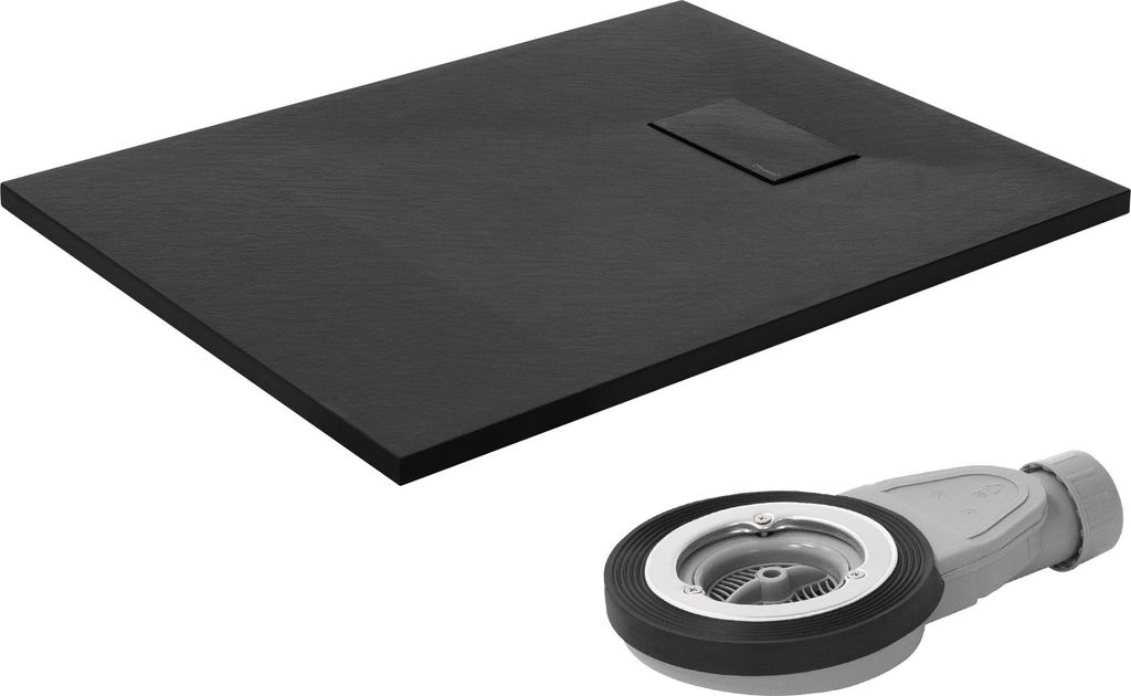 LuxeBath piatto doccia 90x70cm Nero Piatto doccia SMC extra Immagine del prodotto 