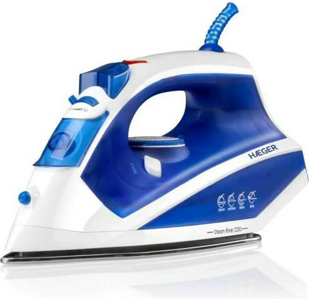 Fer à repasser à vapeur Haeger Steam Rider 2200W - Semelle Inox Durable