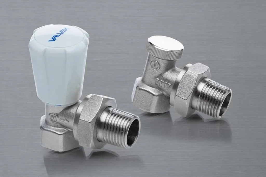 Kit de robinetterie d'angle pour radiateurs nickelé ACTIV PLUS 1/2"