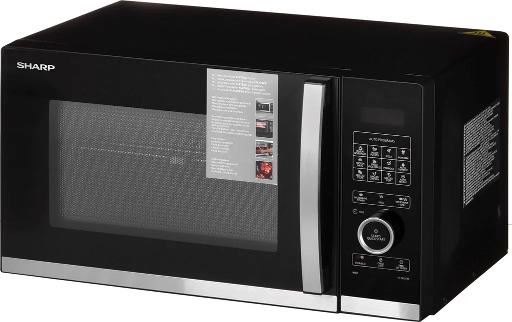 Micro-ondes Sharp 25L Noir 900W : Réchauffez et Décongelez en un Instant