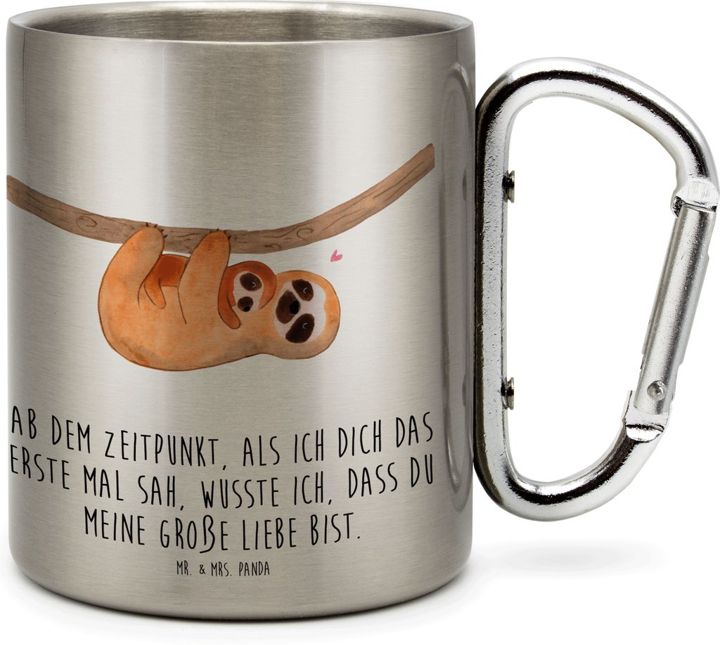 Mr. & Mrs. Panda Thermobecher Faultier Kind - Transparent - Geschenk, Baby, Edelstahlbecher, Mama, Mutter, Kinder, thermotasse, Edelstahl-Thermobec...