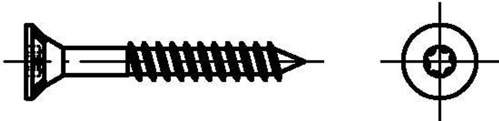 Spanplattenschraube Dresselhaus JD-79 mit Torx Antrieb gelb verzinkt 3,5 x 30 mm 1000 Stück