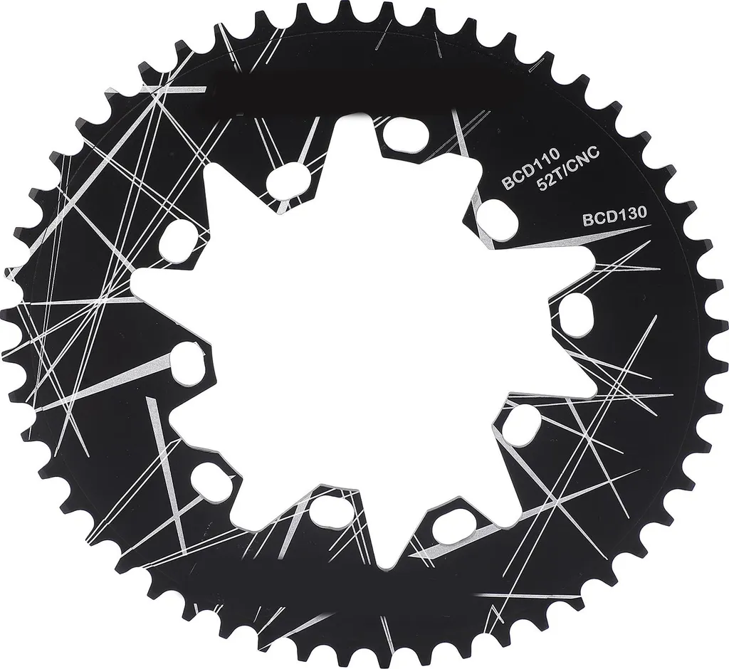 Plateau Oval Litepro 52T BCD 110/130 pour Vélo de Route et Pliant en Alu