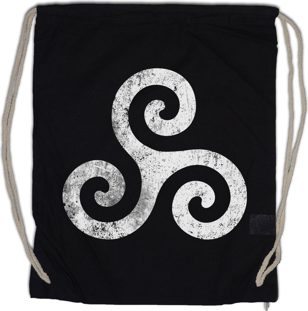 Urban Backwoods Triskelion Symbol I, Turnbeutel, Farbe: Schwarz