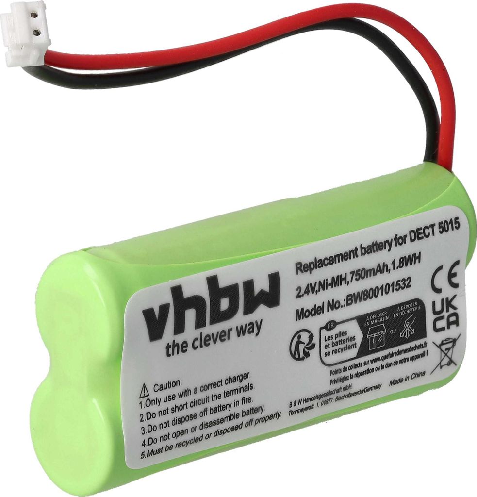 vhbw Akku kompatibel mit Audioline DECT 5015 schnurlos Produktbild 